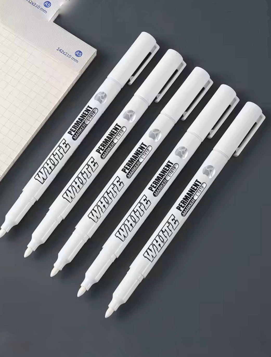 White 1mm Waterproof Metal        Marker Leather Permanent Paint Pen
